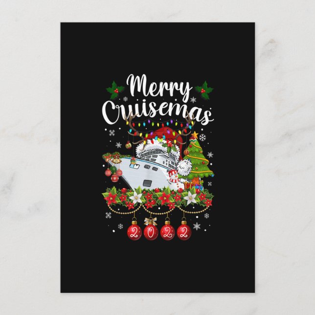 Convites Feliz Cruciferno 2022 Chapéu de Papai Noel Rena Xm (Frente)