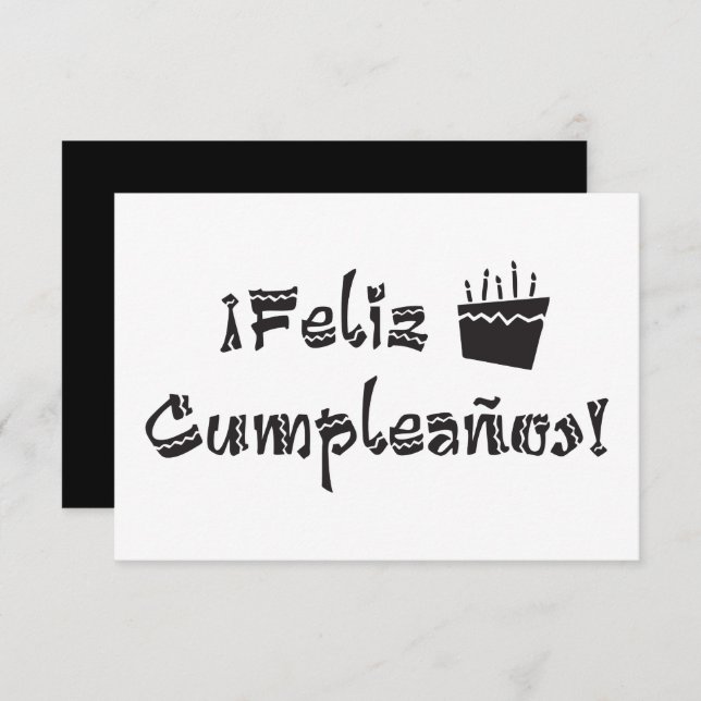 Convites feliz cumpleanos acima do bolo (Frente/Verso)