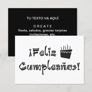 Convites feliz cumpleanos acima do bolo