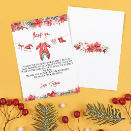 Convites Feliz de Natal Pequeno Chá de fraldas Obrigado