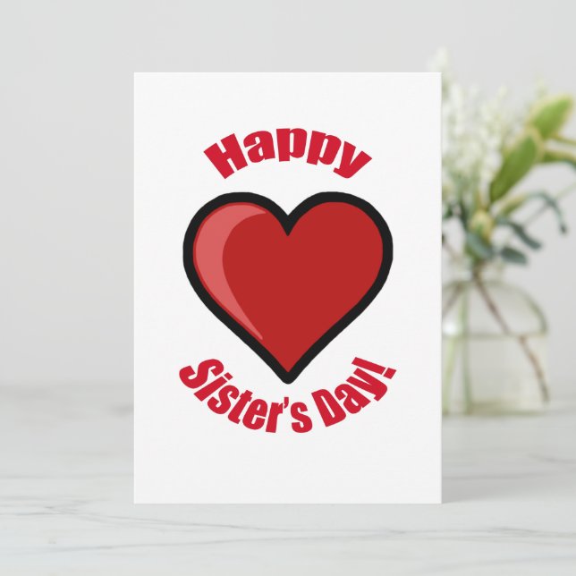 Convites Feliz Dia da Irmã! (Em pé/Frente)