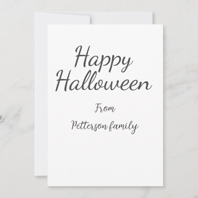 Convites Feliz Dia das Bruxas adiciona nome familiar caligr (Frente)