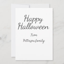 Convites Feliz Dia das Bruxas adiciona nome familiar caligr