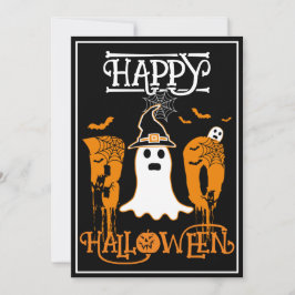CONVITES FELIZ DIA DAS BRUXAS BOO GHOST BRANCO FESTA ASSUST