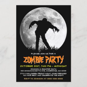 Convites Feliz Dia das Bruxas Zombie Aumenta Festa de Apoca