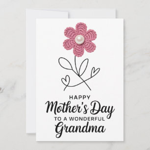 Convites Feliz Dia das Mães Para Uma Avó Maravilhosa de Cro
