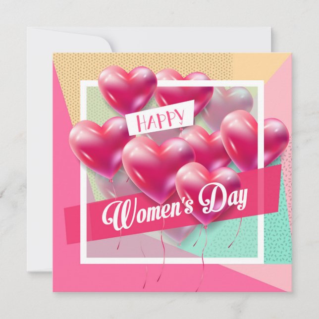 Convites Feliz dia das mulheres! 8 de março Feriado Interna (Frente)