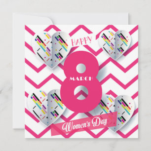 Convites Feliz dia das mulheres! 8 de março Feriado Interna