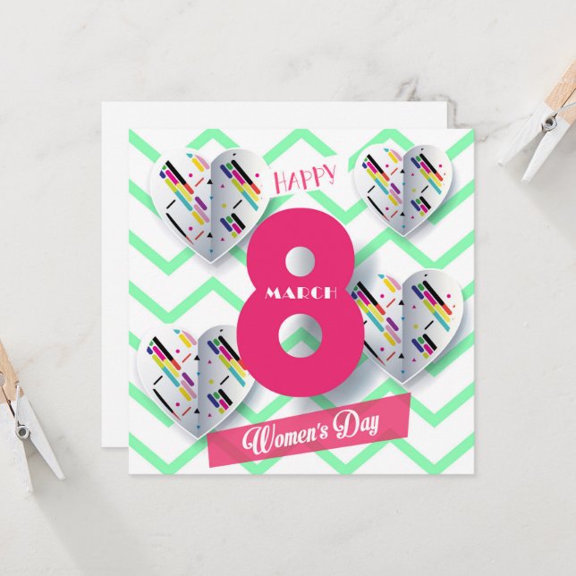 Convites Feliz dia das mulheres! Feriado Internacional de 8 (Frente/Verso In Situ)