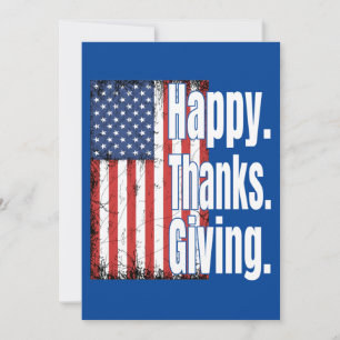 Convites Feliz Dia de Ação de Graças Bandeira Americana