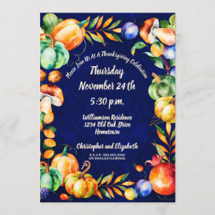 Convites Feliz Dia de Ação de Graças Celebração da Colheita