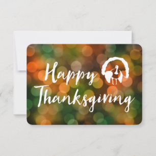 Convites Feliz Dia de Ação de Graças (luzes de queda de bok