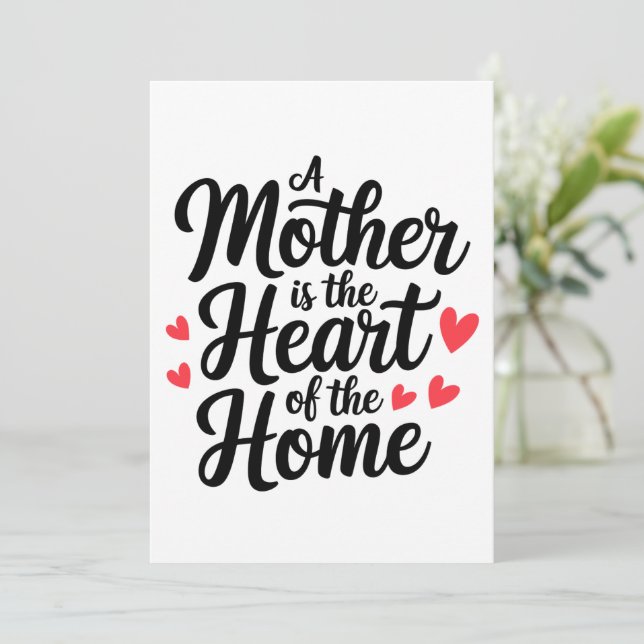 Convites Feliz dia de as mães (Em pé/Frente)