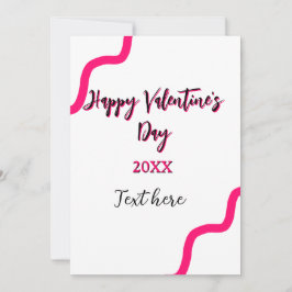 Convites Feliz dia de os namorados cor-de-rosa espiral negr