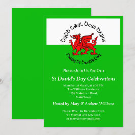 Convites Feliz Dia de São Davi ao estilo celta