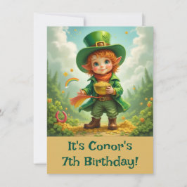 Convites Feliz Dia de São Patrício para Criança do Leprecha