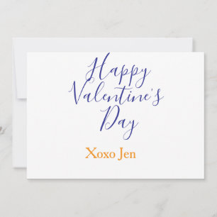 Convites Feliz dia dos namorados laranja azul xoxo amor nom
