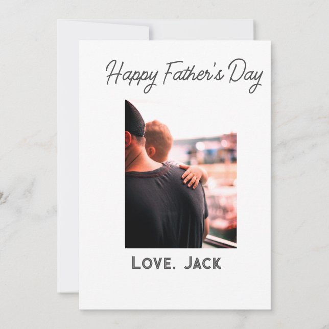 Convites Feliz dia dos pais foto amor moderno simples pai (Frente)