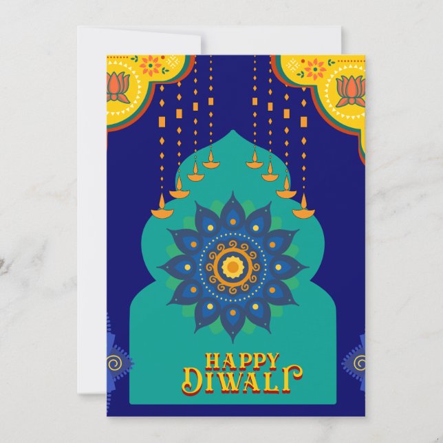 Convites feliz diwali (Frente)