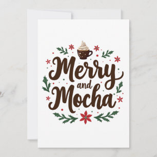 Convites Feliz e Mocha Bebem café Natal Xmas