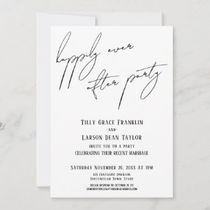 Convites Feliz Escrita manual casual moderna do partido