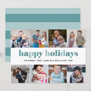 Convites Feliz feriado  Colagem de fotos no Natal novo ano