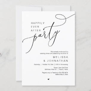 Convites Feliz Festa Após Festa, Janto De Casamento Dançand