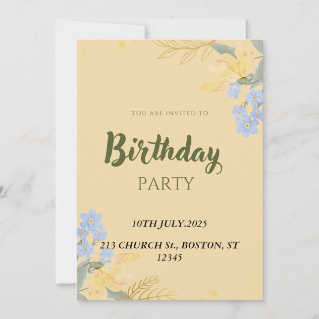 CONVITES FELIZ FESTA DE ANIVERSÁRIO (Frente)