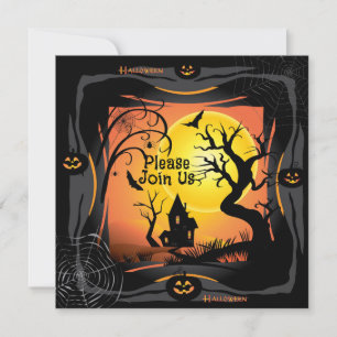 Convites Feliz Festa de Halloween "Treine or Trick"