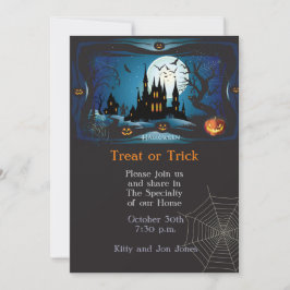 Convites Feliz Festa de Halloween "Treine or Trick"