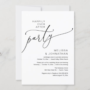 Convites Feliz Festa Depois, Elopement Janta Dançar