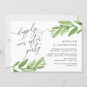 Convites Feliz Festa Depois, Elopemento, Greenerescência