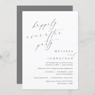 Convites Feliz Festa Depois, Janto de Elopemento de Casamen