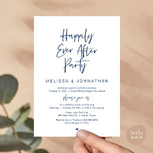 Convites Feliz Festa Depois, Janto de Elopemento de Casamen