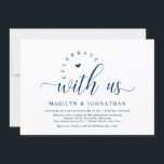 Convites Feliz Festa Depois, Janto de Elopemento de Casamen<br><div class="desc">Felizmente,  depois da festa de janto,  cartão de convite para elopemento de casamento,  no esquema de MARINHO BLUE. Este livro temático de elopemento de casamento é perfeito para a festa de festa de casamento de posto de casamento. Adicione seus detalhes do convite para comemoração do elopemento de casamento. #TeeshaDerrick</div>