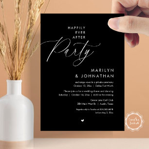 Convites Feliz Festa Depois, Janto Romântico de Casamento