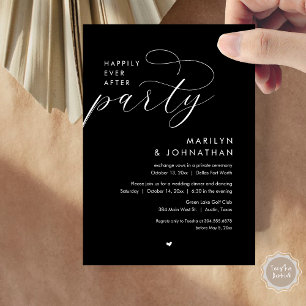 Convites Feliz Festa Depois, Janto Romântico de Casamento
