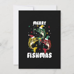 Convites Feliz Fishmas Engraçado Natal Pesca Natal Pescar P