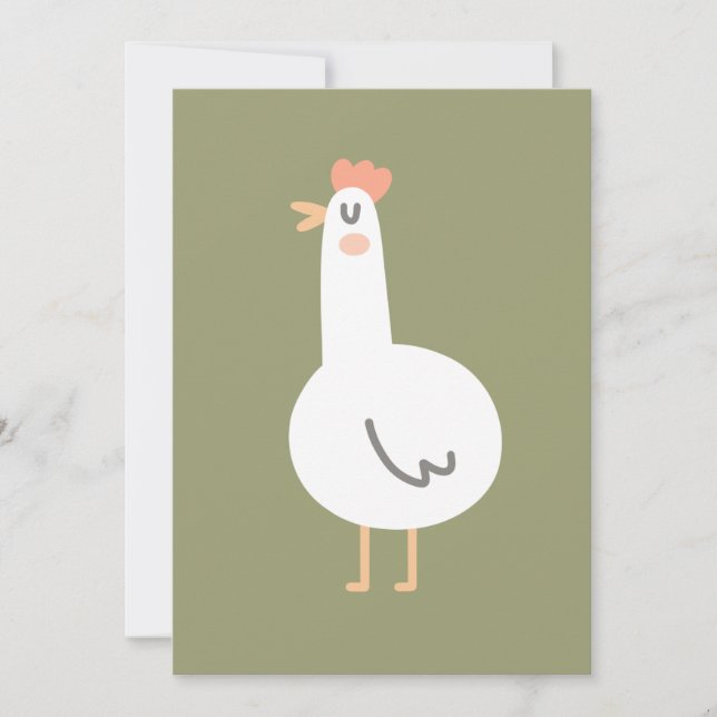 Convites Feliz frango (Frente)