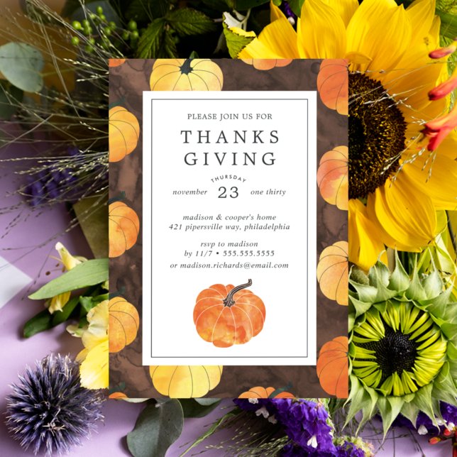 Convites Feliz Friendsgiving | Seja Grato (Criador carregado)