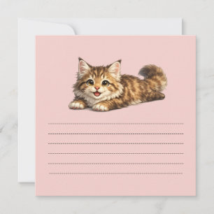 Convites Feliz gato Maine Coon Design de Vibrações Positiva