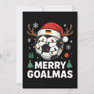 Convites Feliz Golmas - Futebol de Natal Divertido