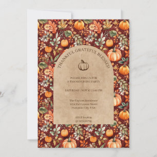 Convites Feliz Grateful Bendito Festa de Ação de Graças