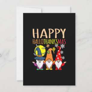 Convites Feliz Hallothanksmas Natal Halloween Dia de Ação d