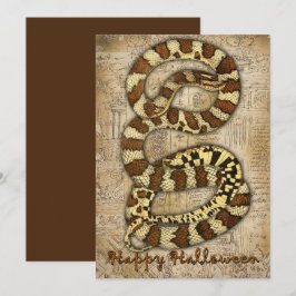 Convites Feliz Halloween Carta da Serpente Macabra