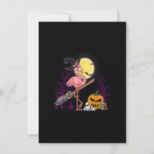 Convites Feliz Halloween Flamingo Pumpkin Witmare