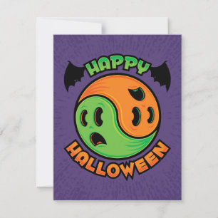 Convites Feliz Halloween Ghost Yin-Yang