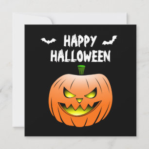 Convites Feliz Halloween Jack O'lantern Pumpkin