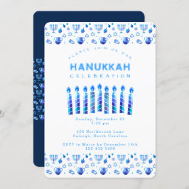 Convites Feliz Hanukkah Bela Festa Judaica