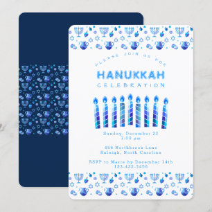 Convites Feliz Hanukkah Bela Festa Judaica